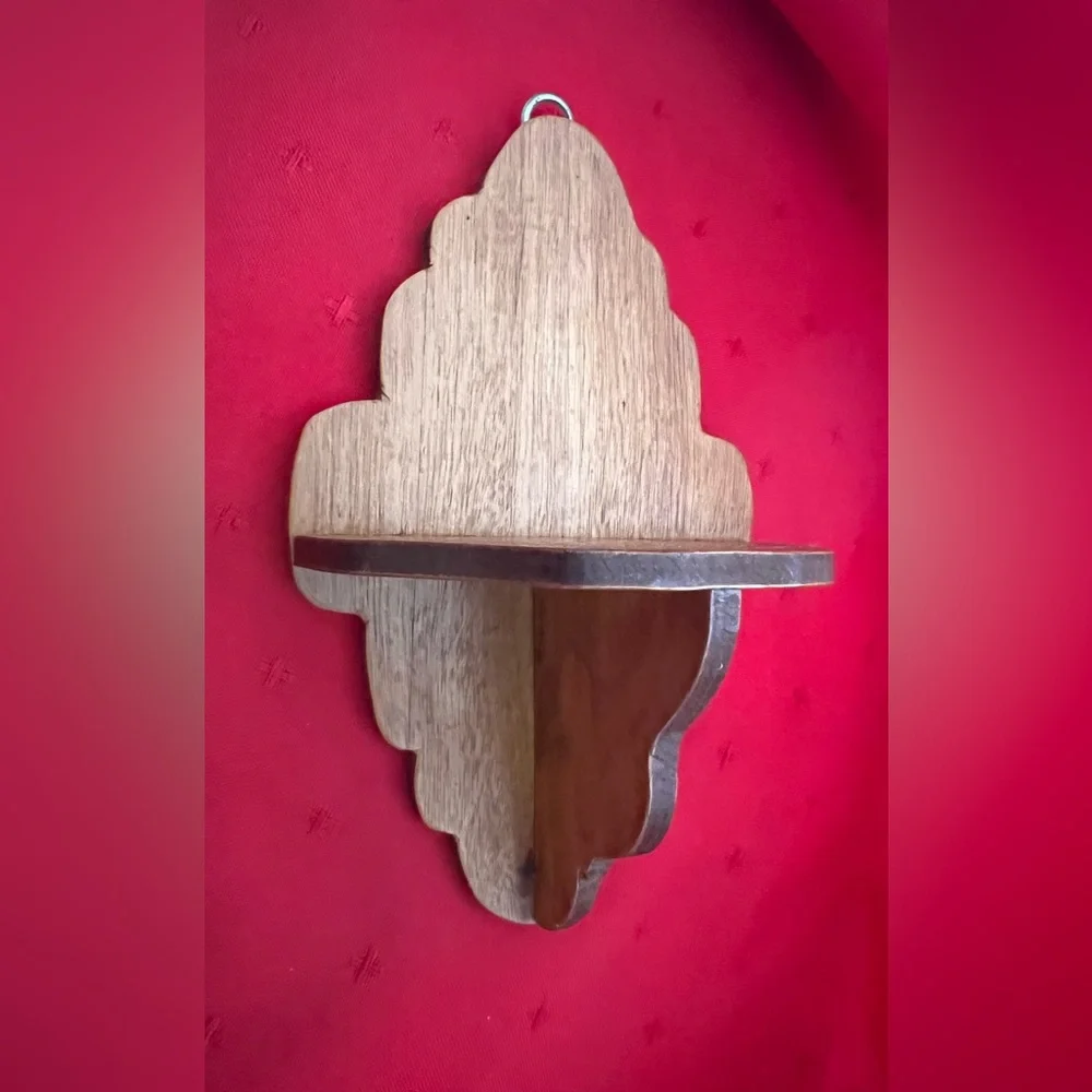 Elegant Brown Wooden Wall Shelf